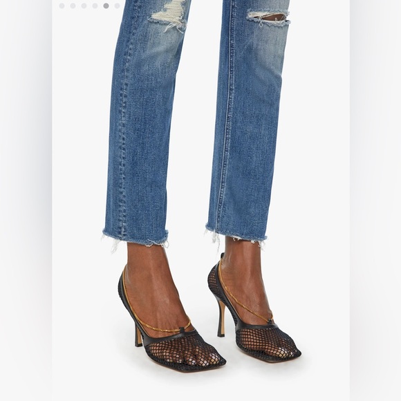 MOTHER MID RISE DAZZLER ANKLE FRAY BLUE - Picture 4 of 15